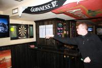 Jimmy Hill joined us for a game of shanghai in the second irish bar we found.  - click for full size image